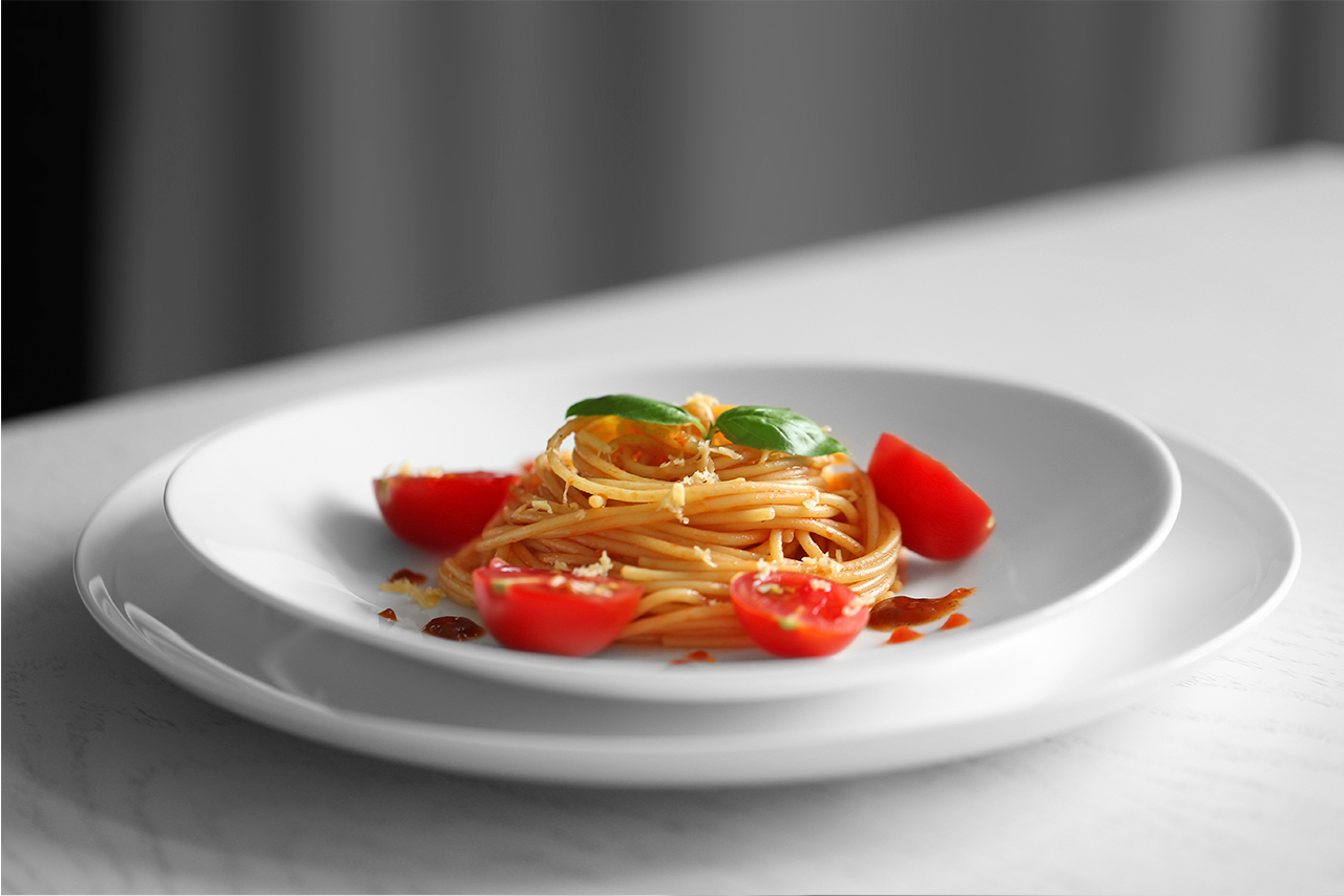 Receta espagueti con tomates, hierbas y Mozzarella