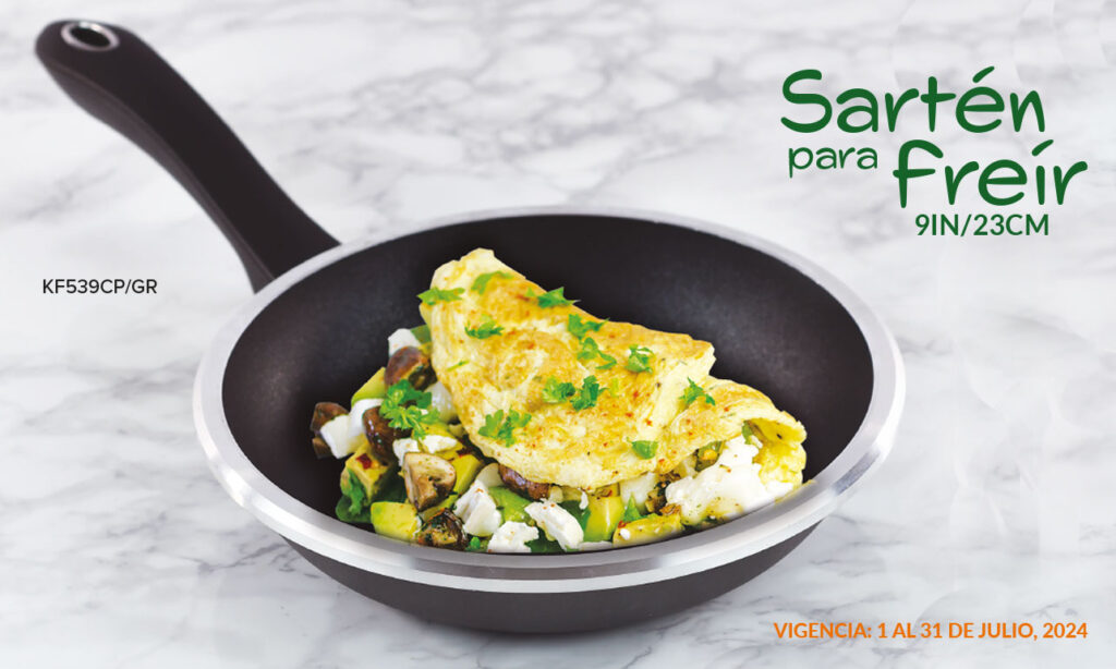 Compacta y versátil, esta pequeña sartén es ideal para preparar huevos, vegetales y todo tipo de porciones individuales.